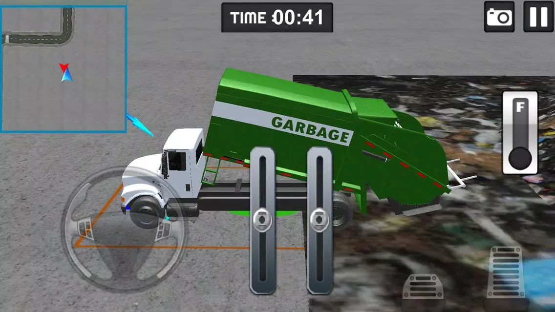 Capturas de pantalla de Garbage Truck Driver parking 3d Simulator- real city hero clean city