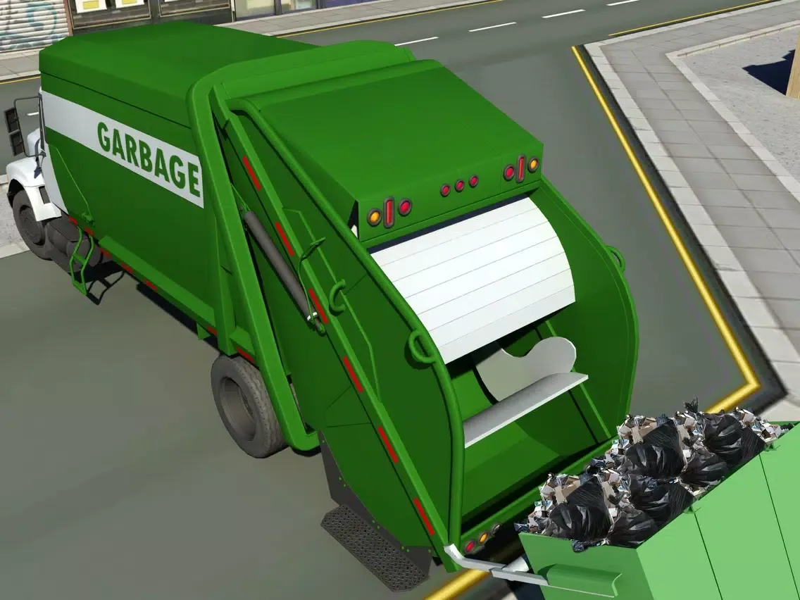 ภาพหน้าจอของ Garbage Truck Driving parking 3d simulator Game iPad 