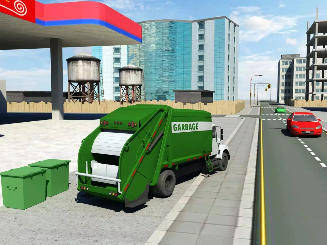 ภาพหน้าจอของ Garbage Truck Driving parking 3d simulator Game iPad 