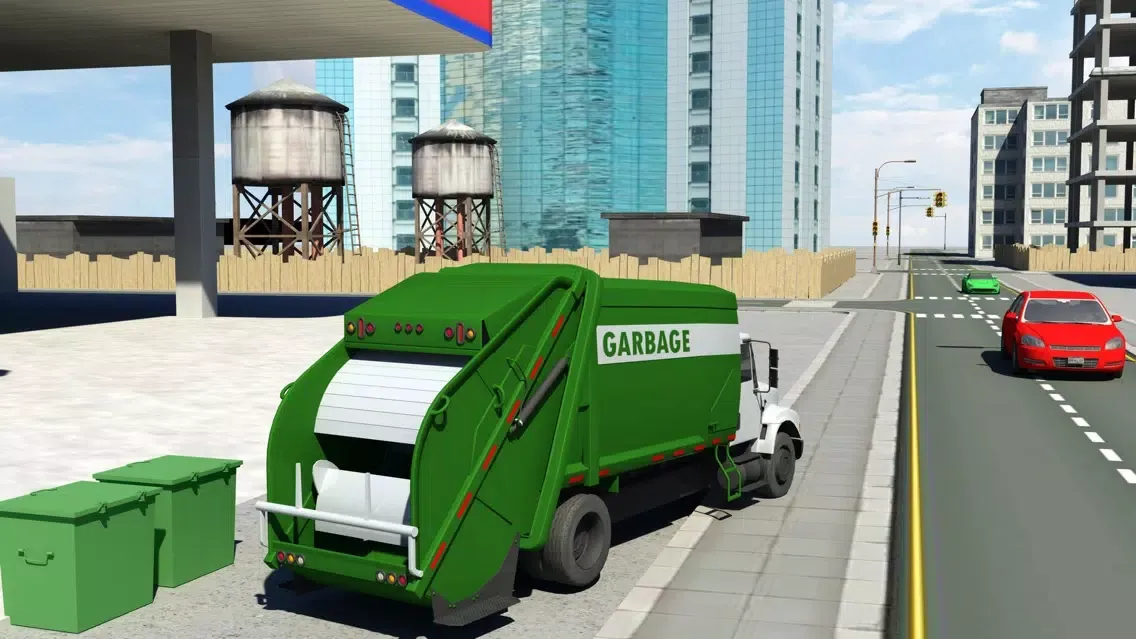 ภาพหน้าจอของ Garbage Truck Driving parking 3d simulator Game
