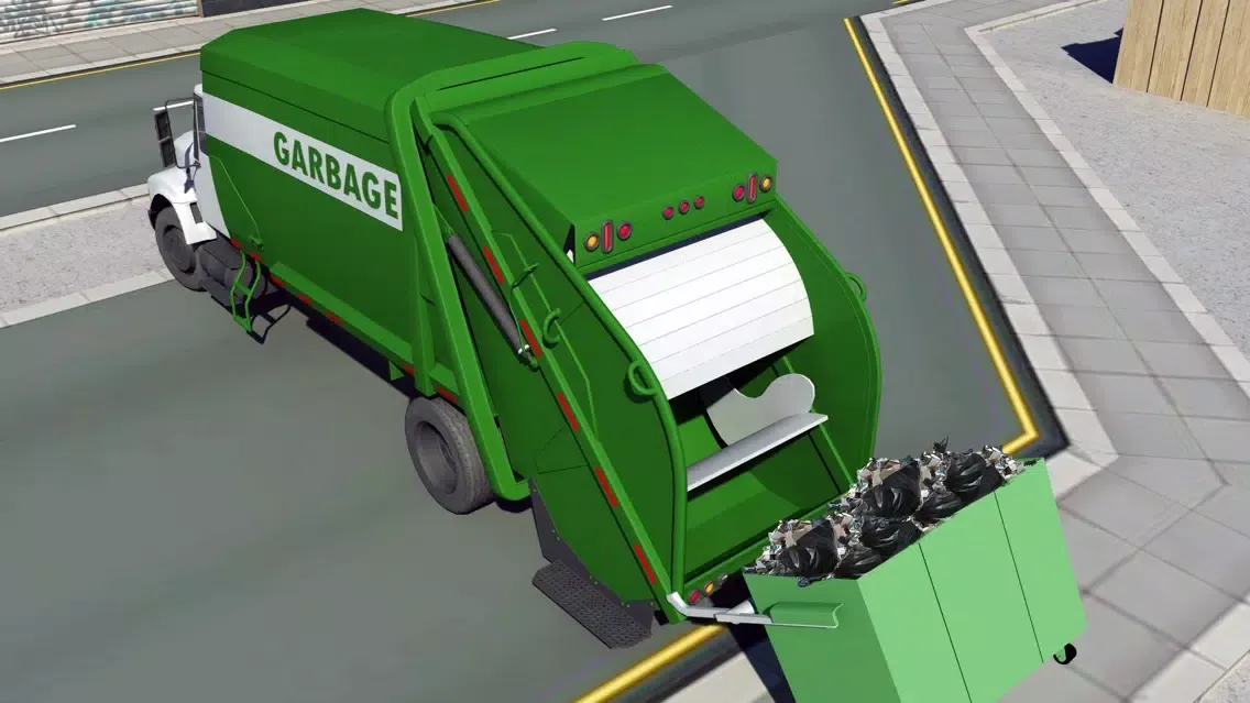 ภาพหน้าจอของ Garbage Truck Driving parking 3d simulator Game