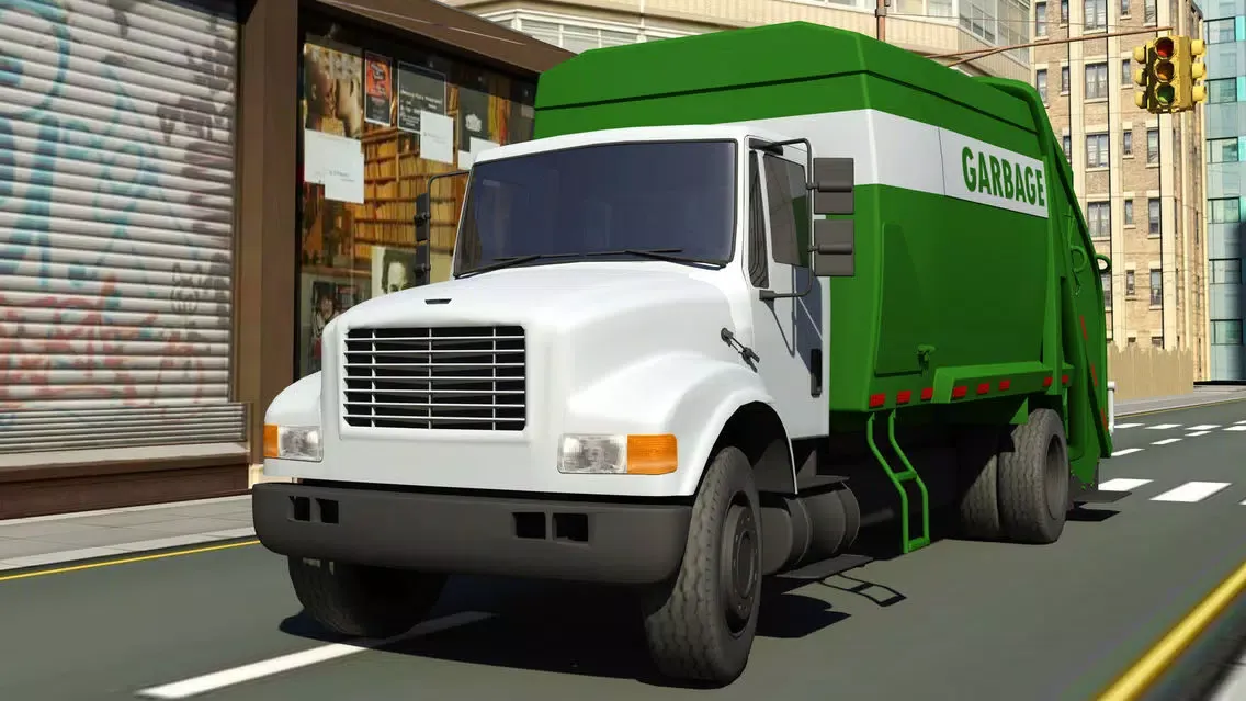 ภาพหน้าจอของ Garbage Truck Driving parking 3d simulator Game
