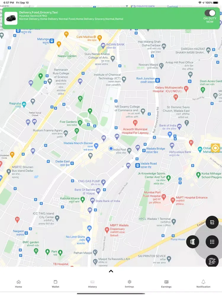 Garçom Driver iPad  Ekran Görüntüleri
