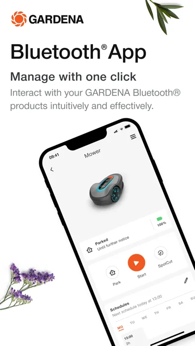 Zrzuty ekranu GARDENA Bluetooth App