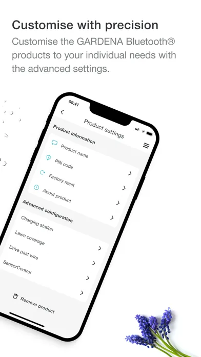 Zrzuty ekranu GARDENA Bluetooth App
