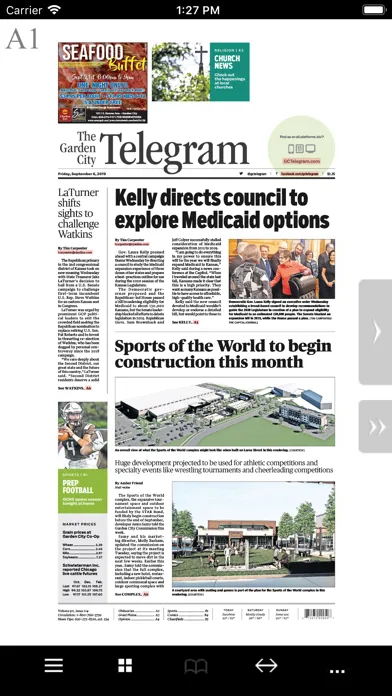 Captures d'écran de Garden City Telegram eEdition