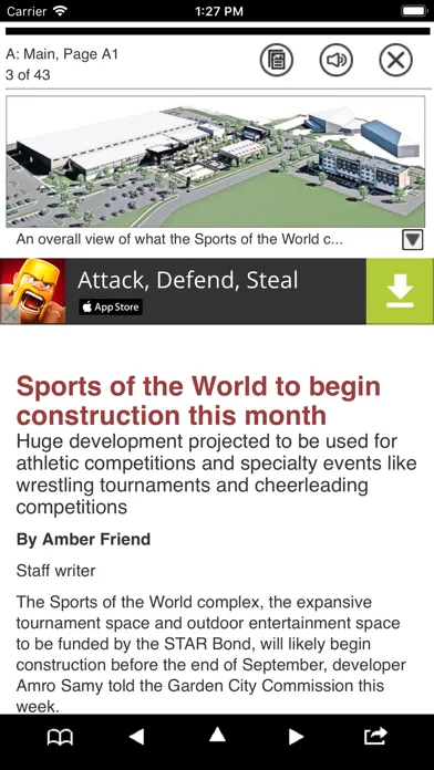Captures d'écran de Garden City Telegram eEdition
