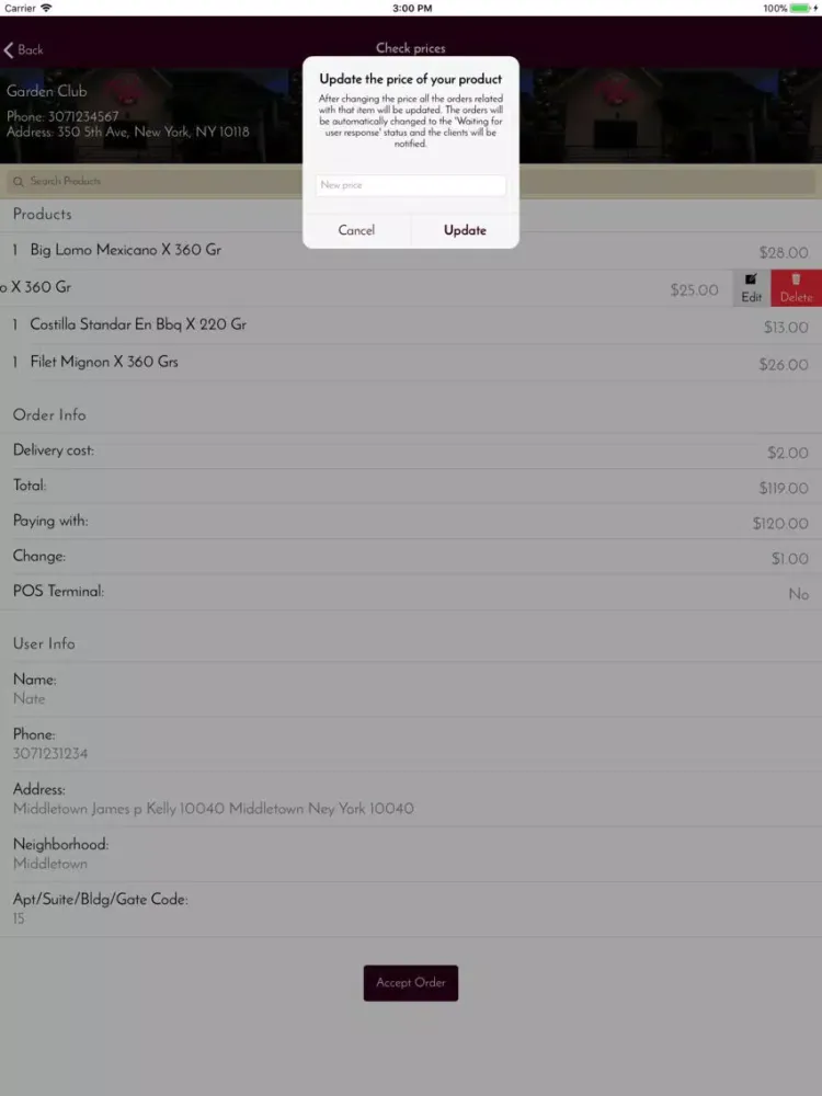 Garden Club Admin iPad 应用截图