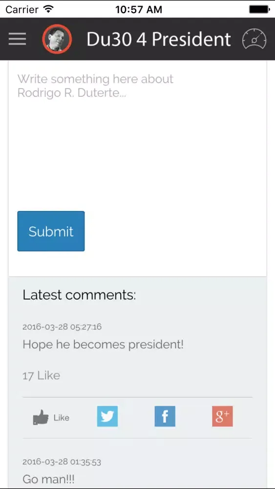 Capturas de pantalla de Du30 4 President