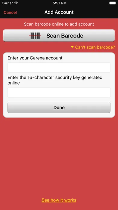 Garena Authenticator スクリーンショット