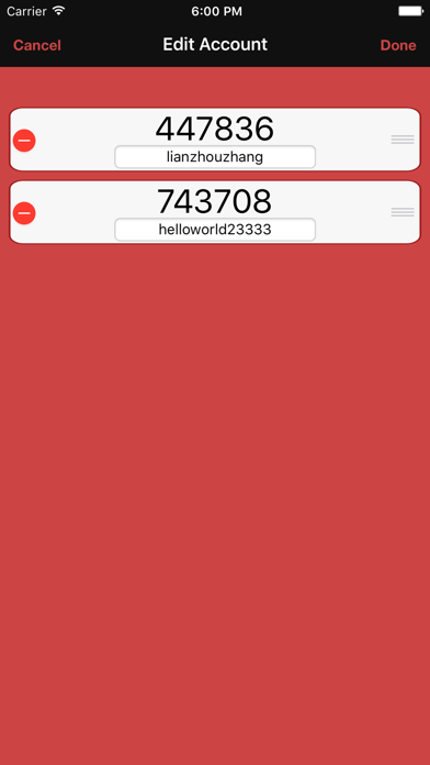 Zrzuty ekranu Garena Authenticator