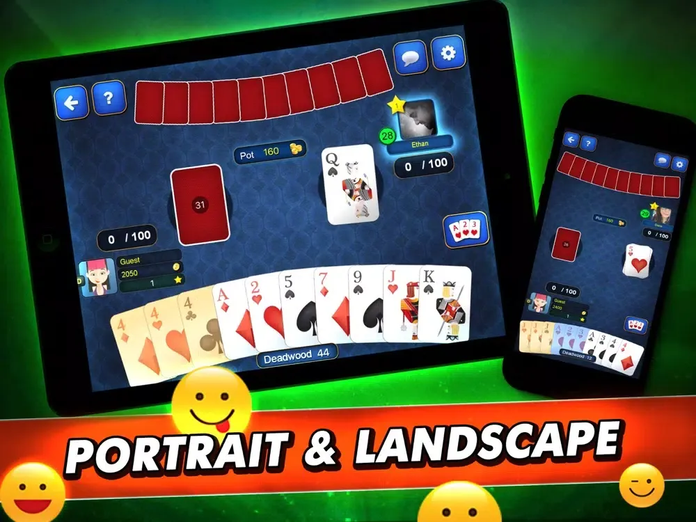 Gin Rummy League iPad  سکرین شاٹس