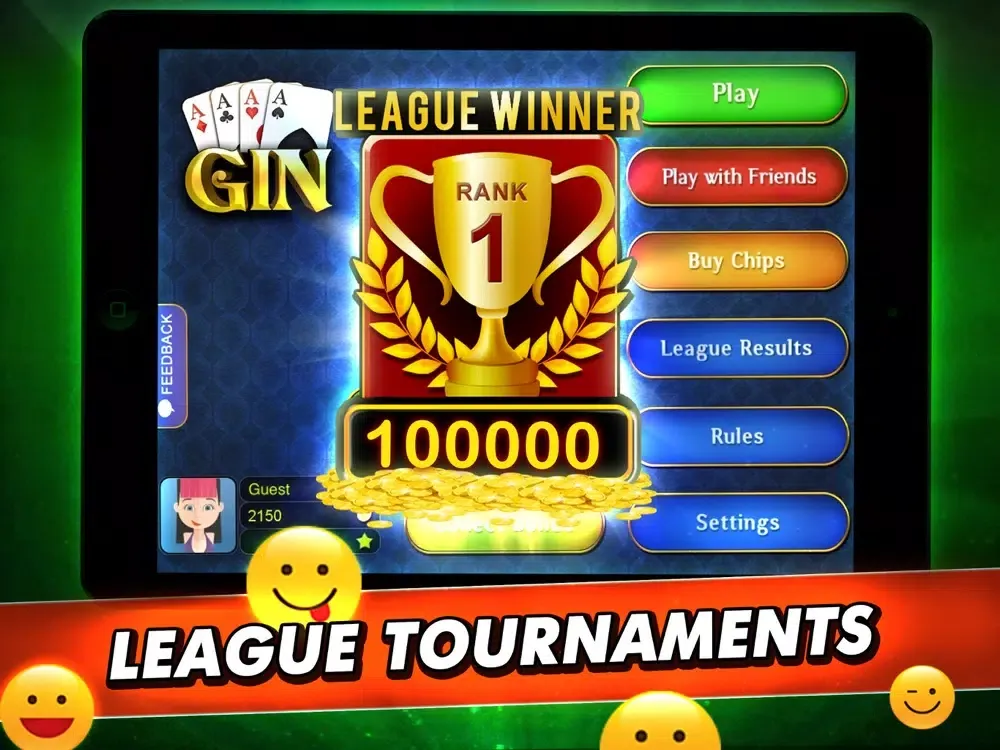 Gin Rummy League iPad  سکرین شاٹس