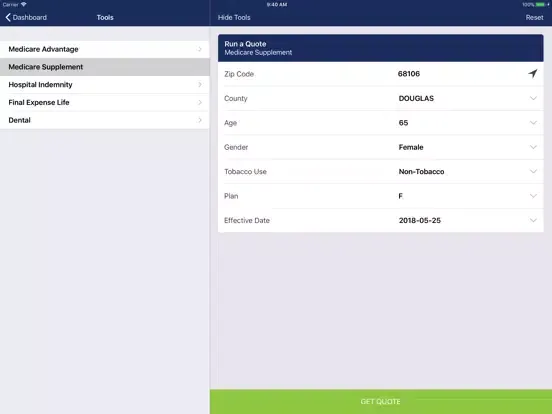 Tangkapan layar Garity Advantage iPad 