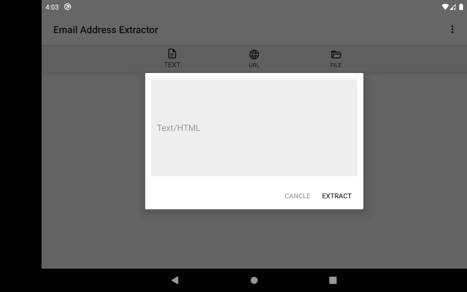 Email Address Extractor Screenshots
