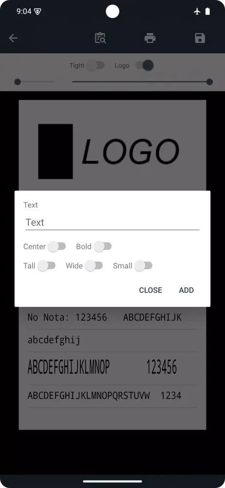 Printer Bluetooth سکرین شاٹس
