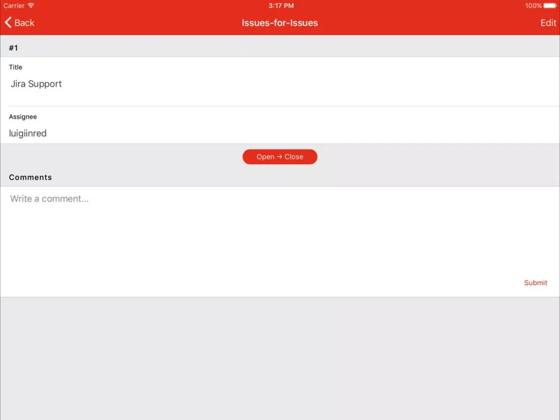 Zrzuty ekranu Issues: Issue Tracker for Github iPad 
