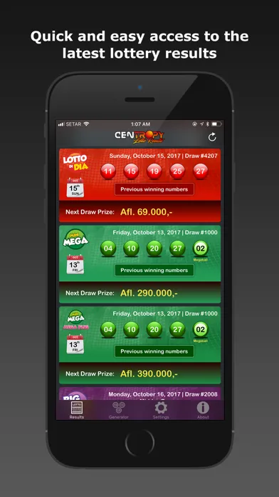 Centropy Lotto Results سکرین شاٹس