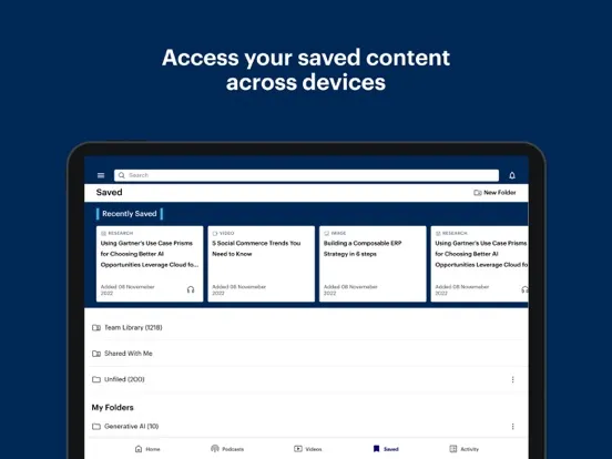 My Gartner Mobile iPad  স্ক্রিনশট