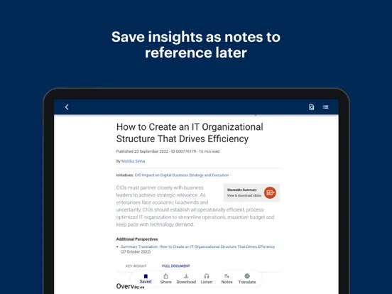 My Gartner Mobile iPad  স্ক্রিনশট