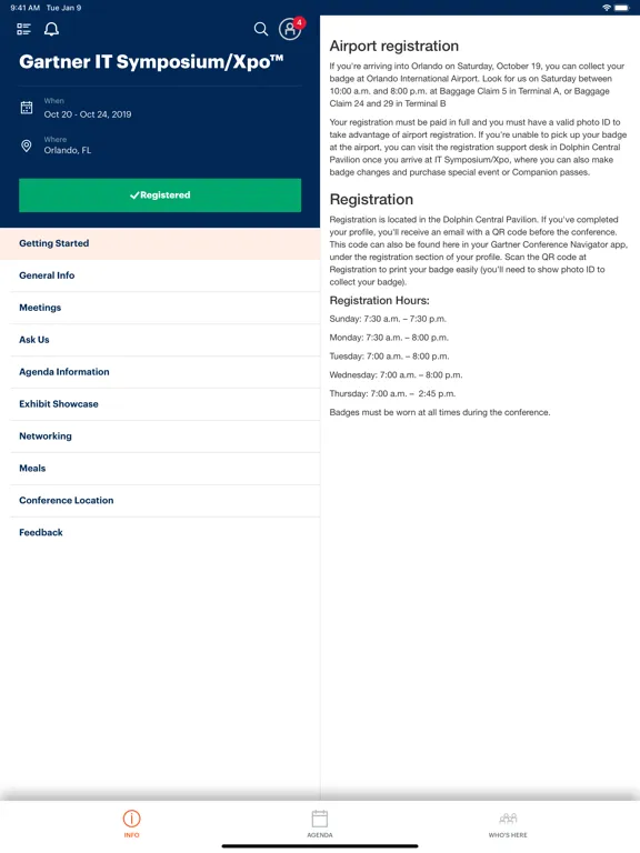Gartner Conference Navigator iPad  Ekran Görüntüleri