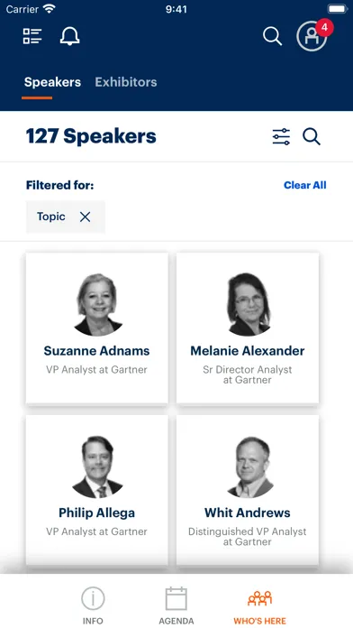 Gartner Conference Navigator Ekran Görüntüleri