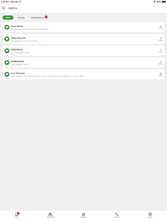 Impact CRM iPad  스크린샷