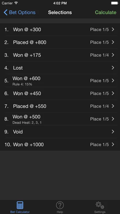 Capturas de tela do Sports Bet Calculator