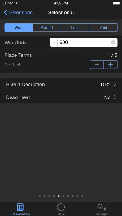Capturas de tela do Sports Bet Calculator