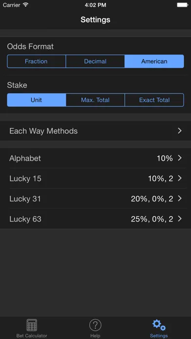 Capturas de tela do Sports Bet Calculator