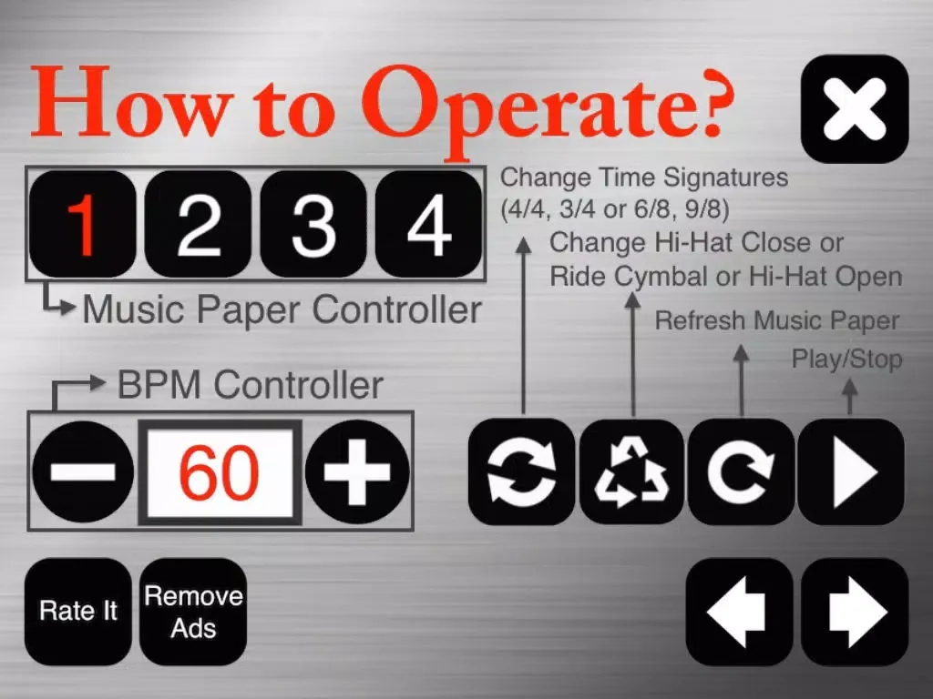 Ảnh chụp màn hình của Drum Rhythm Maker iPad 