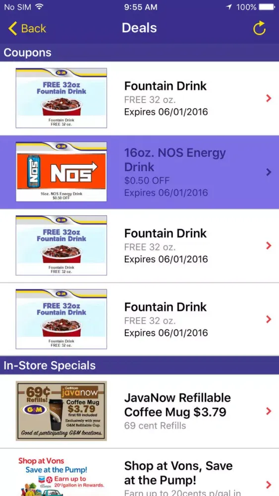 Capturas de pantalla de G&M Oil Station Finder