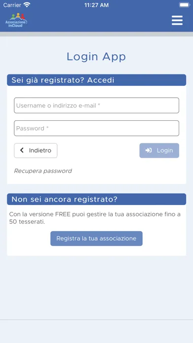 AssociazioneInCloud Screenshots