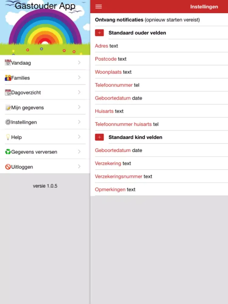 Скриншоты Gastouderapp iPad 