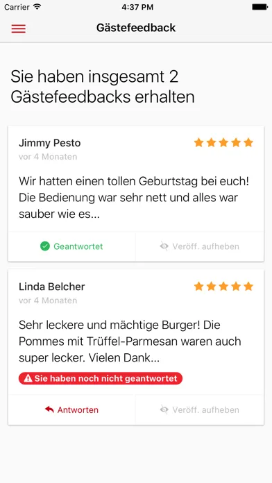 GastroGuide ChefApp Screenshots
