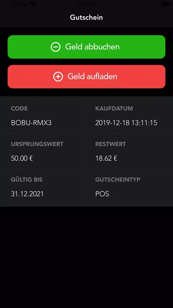 Gutschein Händlerapp স্ক্রিনশট
