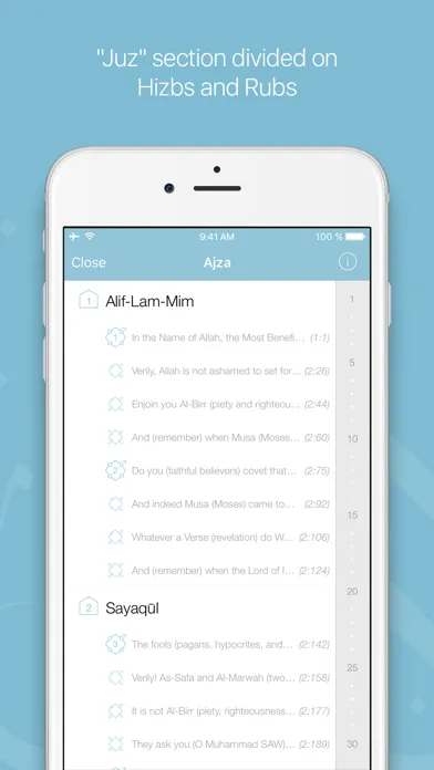 ภาพหน้าจอของ myQuran — The Holy Quran