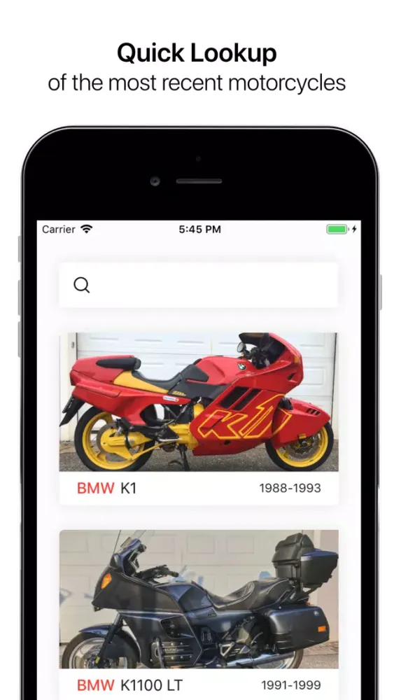 Tangkapan layar Moto - Motorcycle Specs