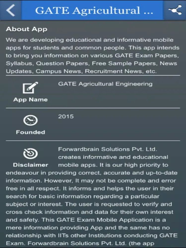 Скриншоты GATE Agricultural Engineering iPad 