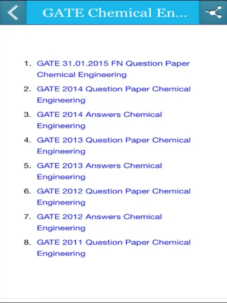 GATE Chemical Engineering iPad  Screenshots