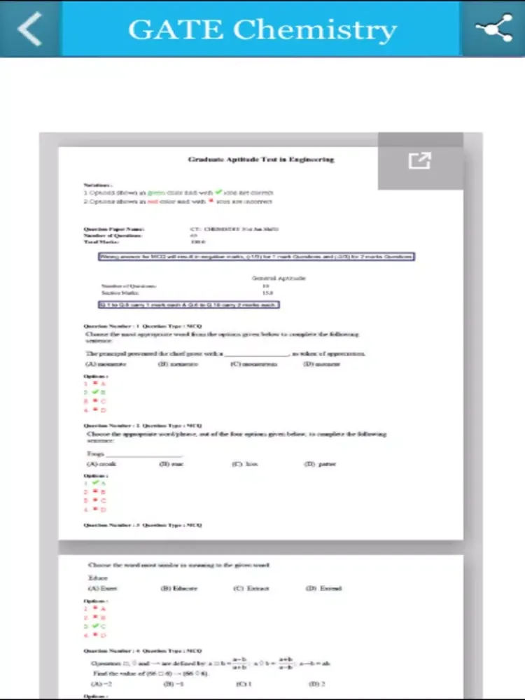 GATE Chemistry iPad  Ekran Görüntüleri