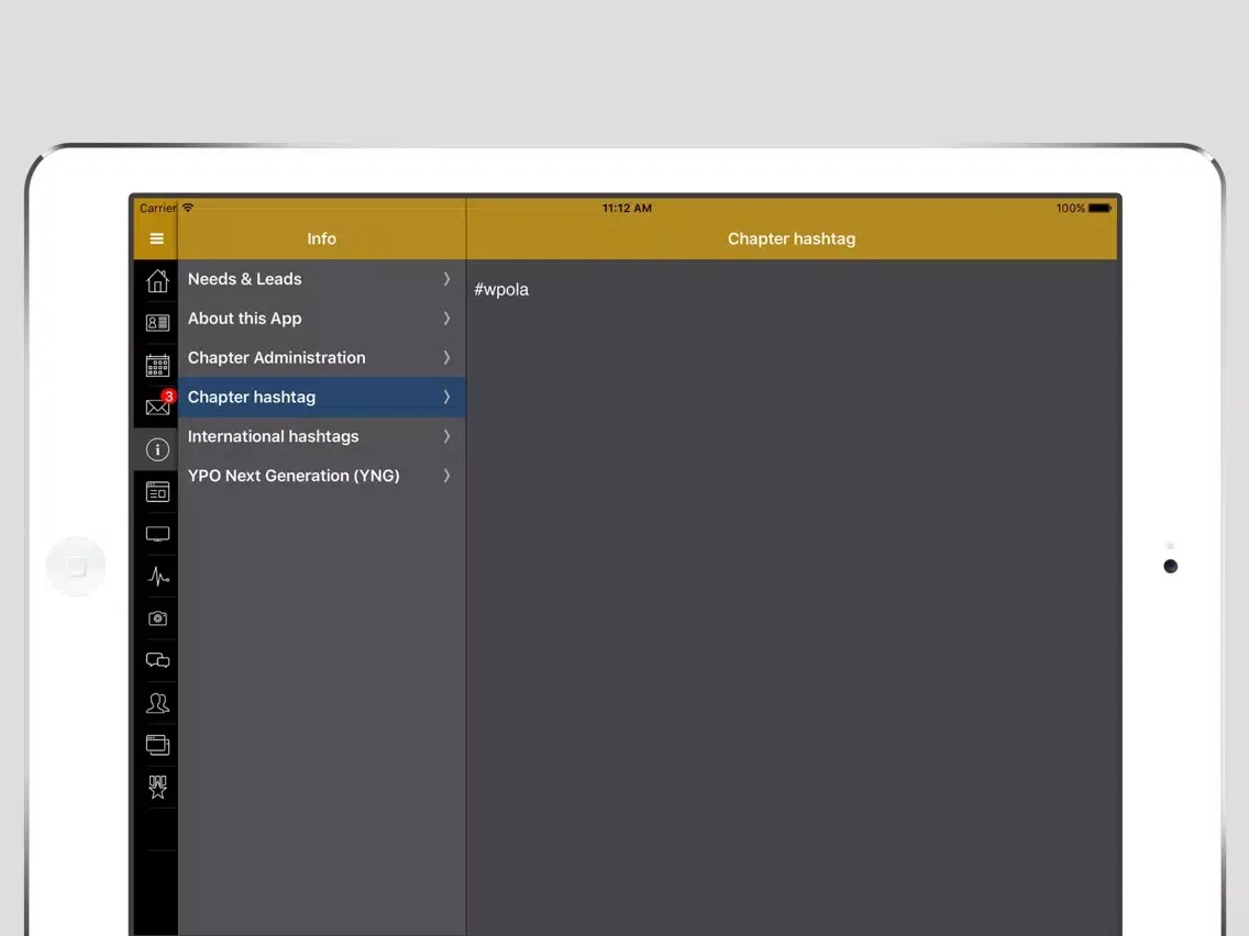 Capturas de pantalla de YPO Gold Los Angeles iPad 