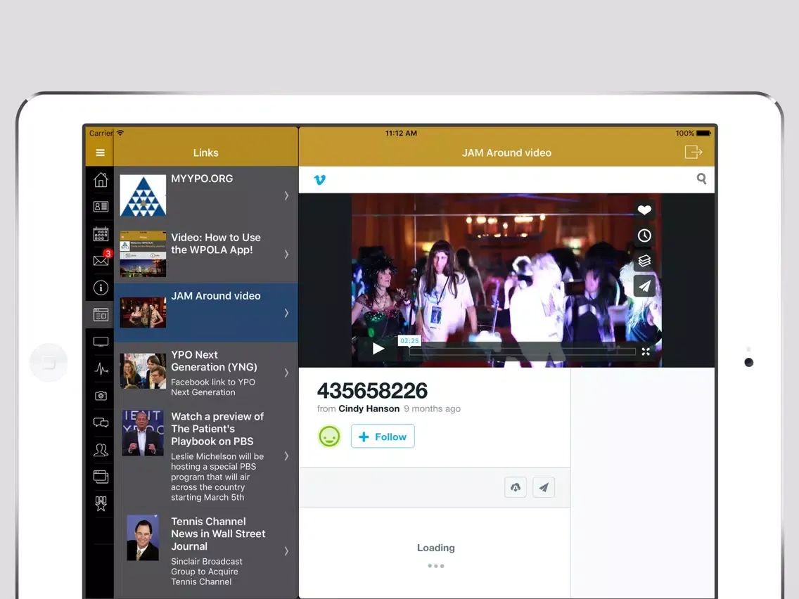 Capturas de pantalla de YPO Gold Los Angeles iPad 