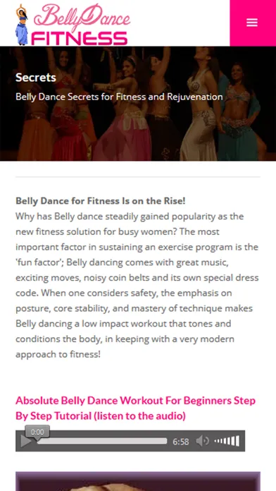 Tangkapan layar Belly Dance Fitness workout