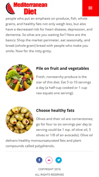 Скриншоты Mediterranean Diet Plan: Low carb diet