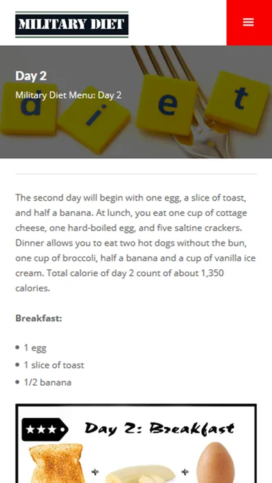 Capturas de tela do Military Diet Plan: The 3 Day Military Diet