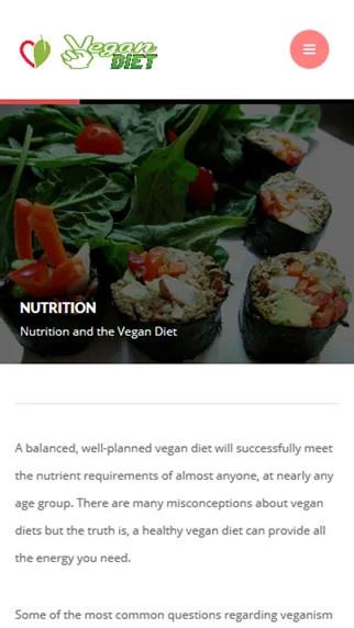 Zrzuty ekranu Vegan Diet Plan
