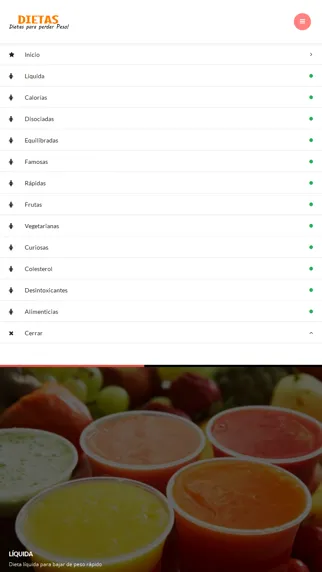 Capturas de tela do Dietas Gratis
