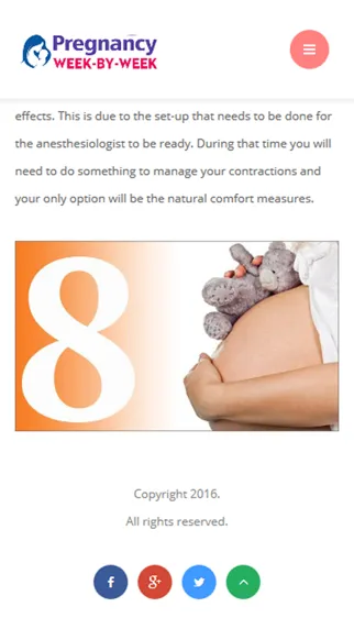 Capturas de tela do Pregnancy Week by Week Symptoms