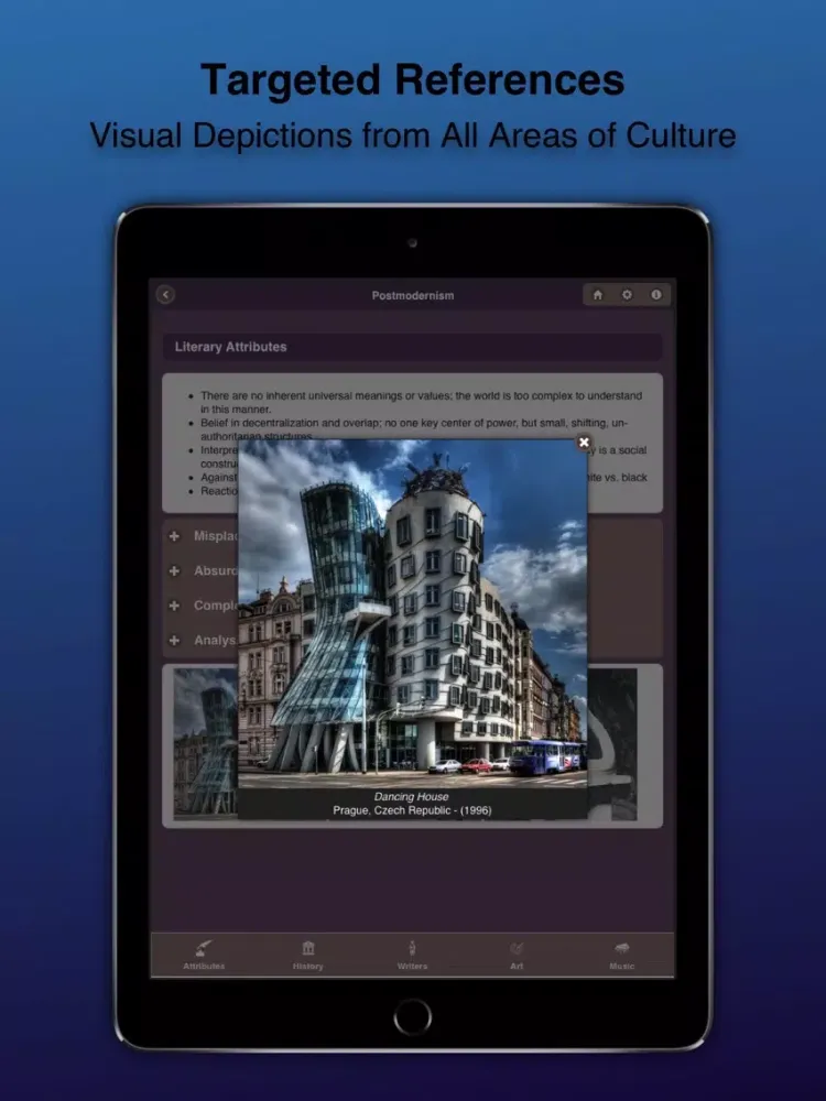 Tangkapan skrin American Literature Guide iPad 